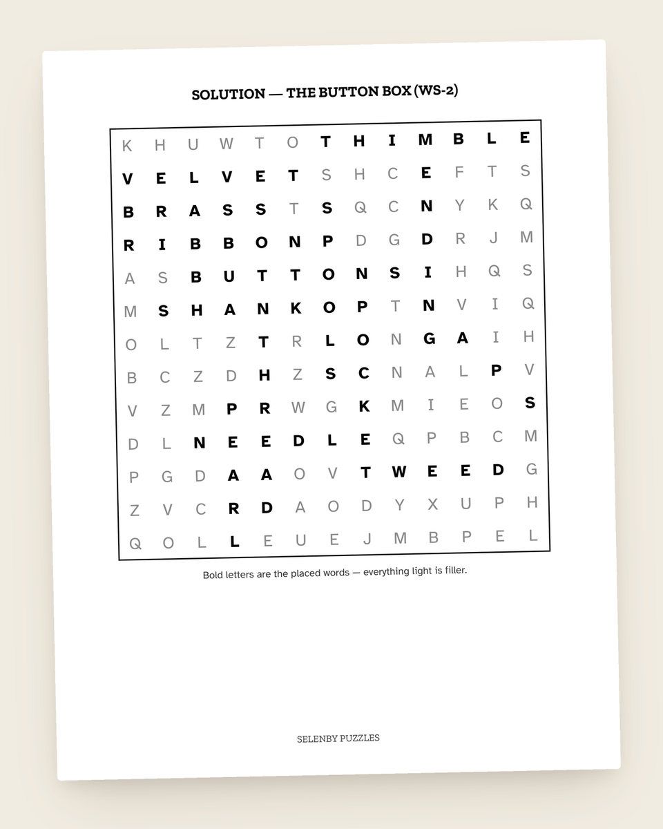 Word Search Sampler: another page from the printable