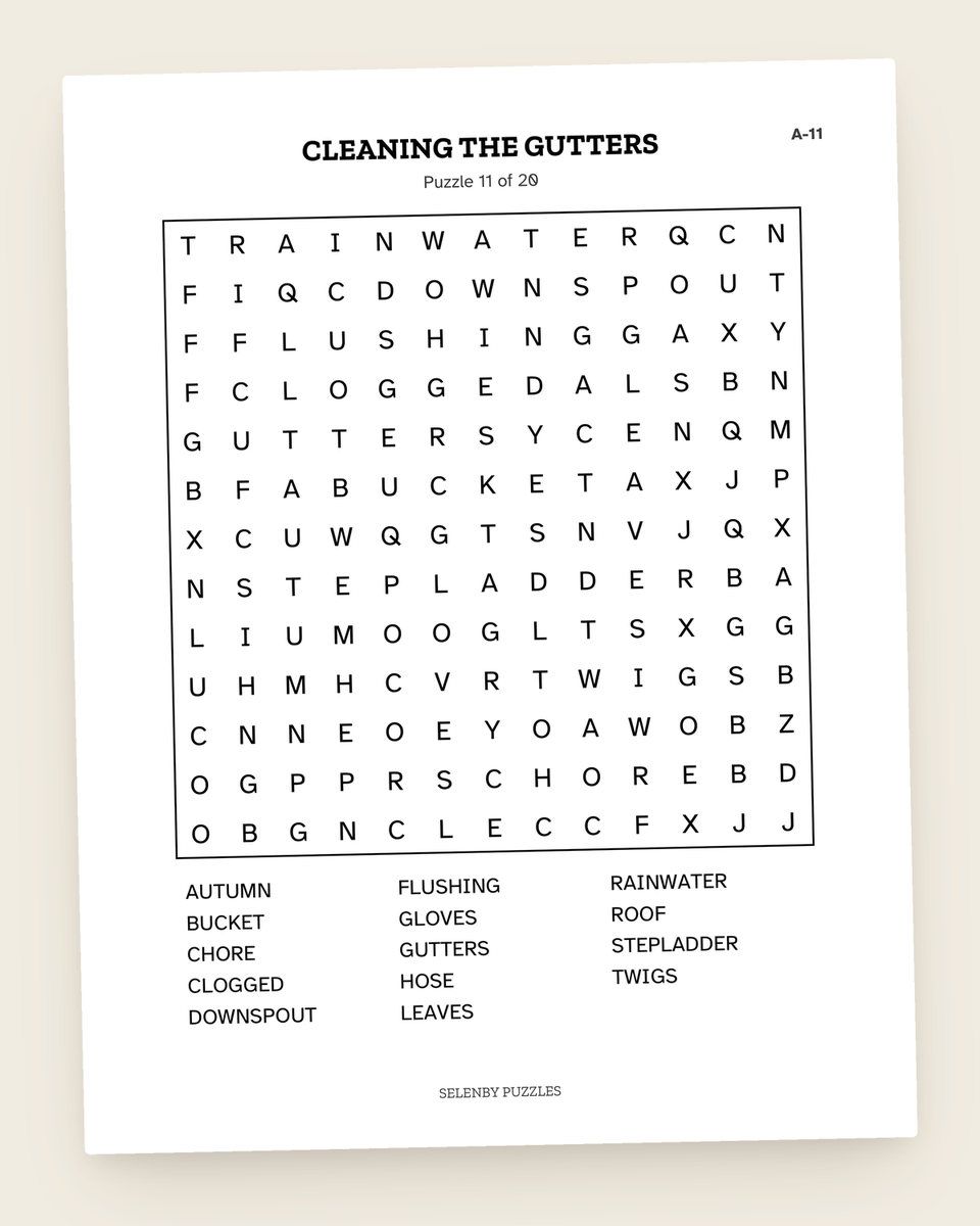 Fall Word Search: another page from the printable