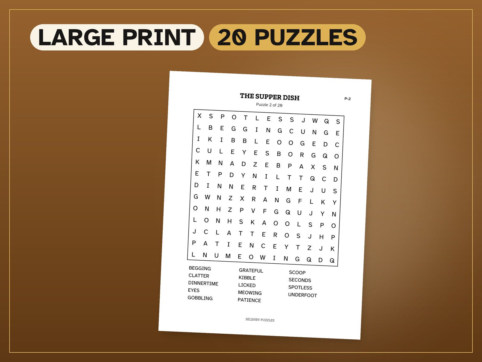 Pet Lovers Word Search: a real page from the printable