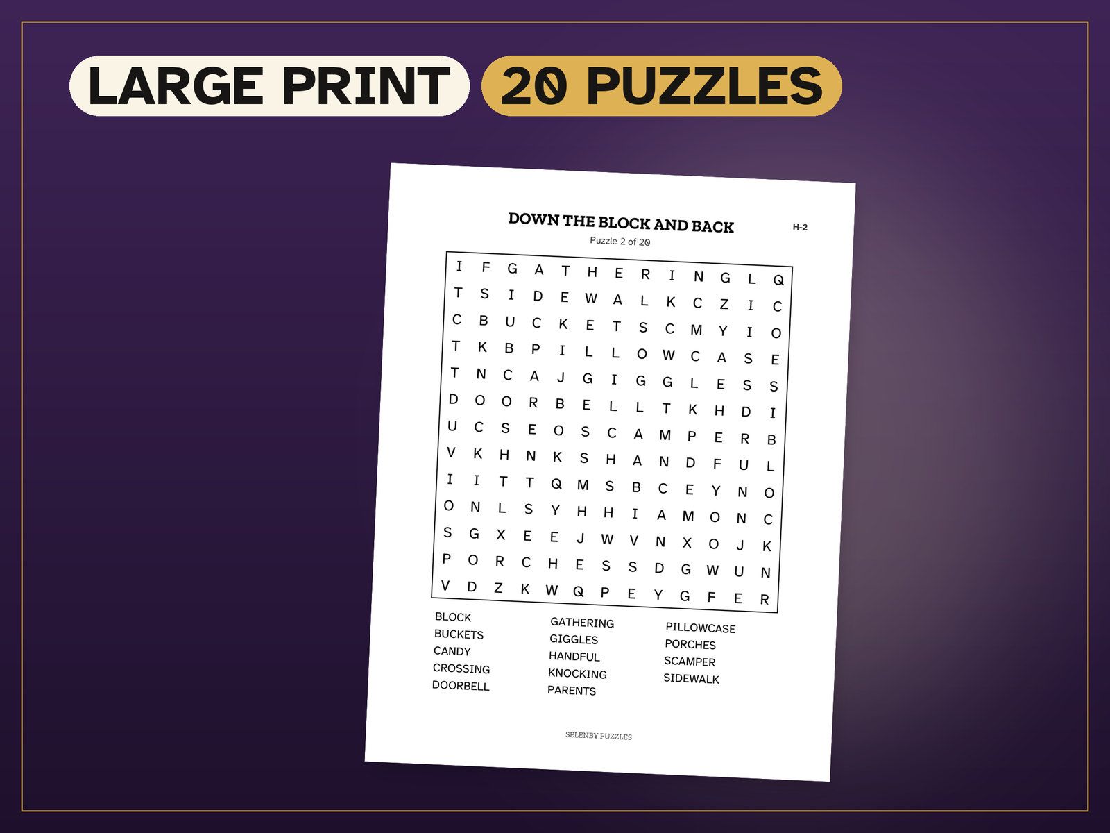 Halloween Word Search: a real page from the printable