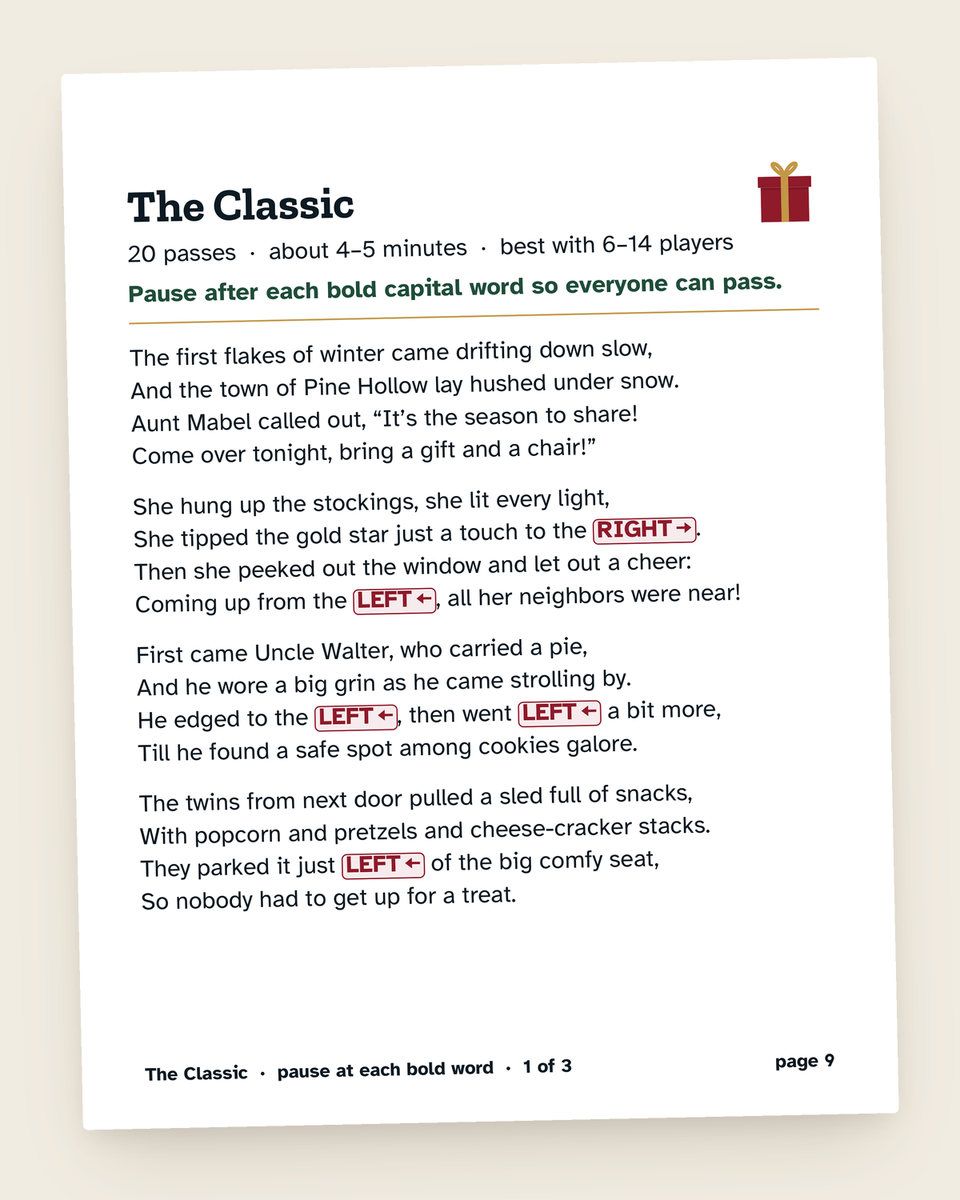 Christmas Party Game Pack: another page from the printable