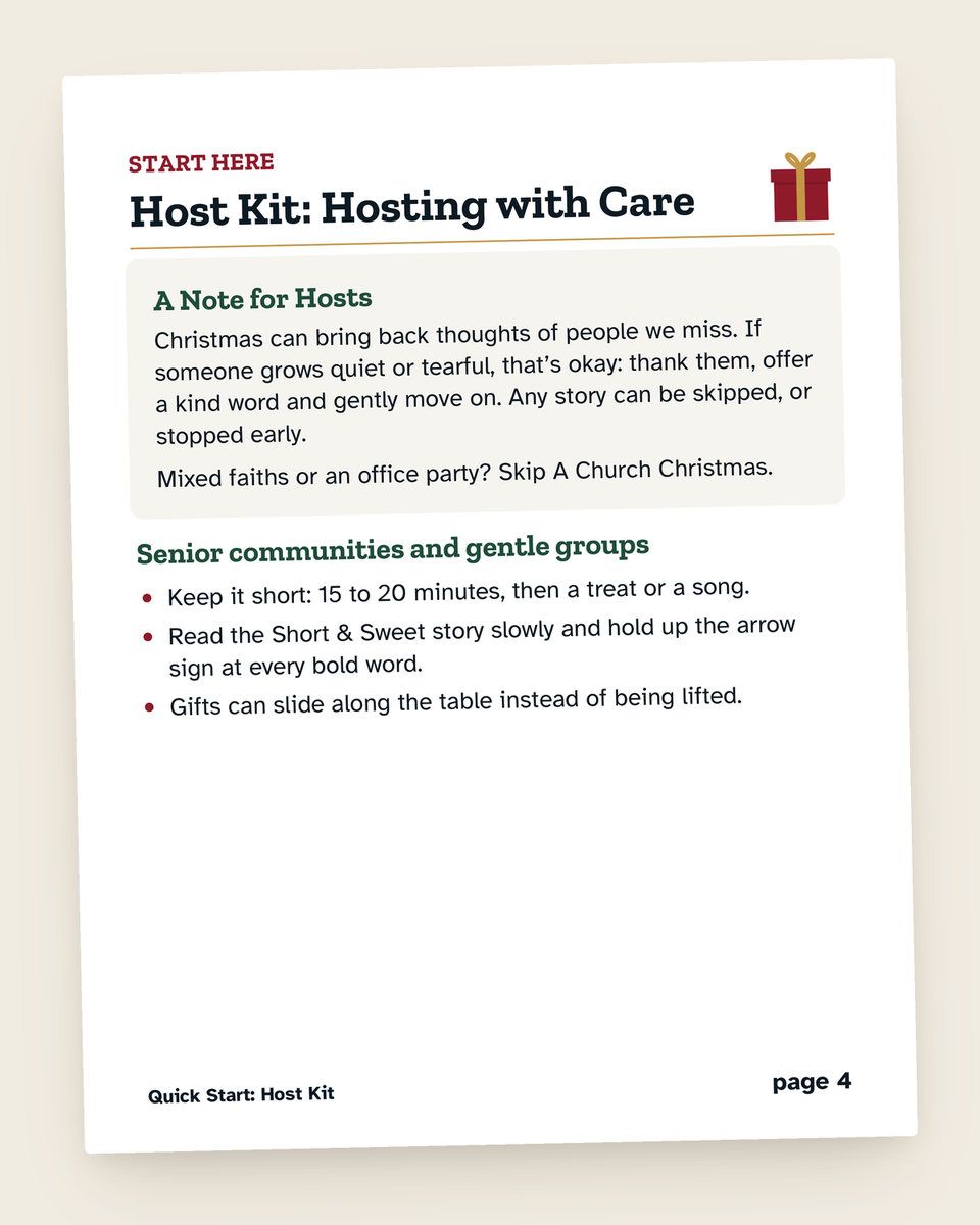 Christmas Pass the Gift Story: another page from the printable