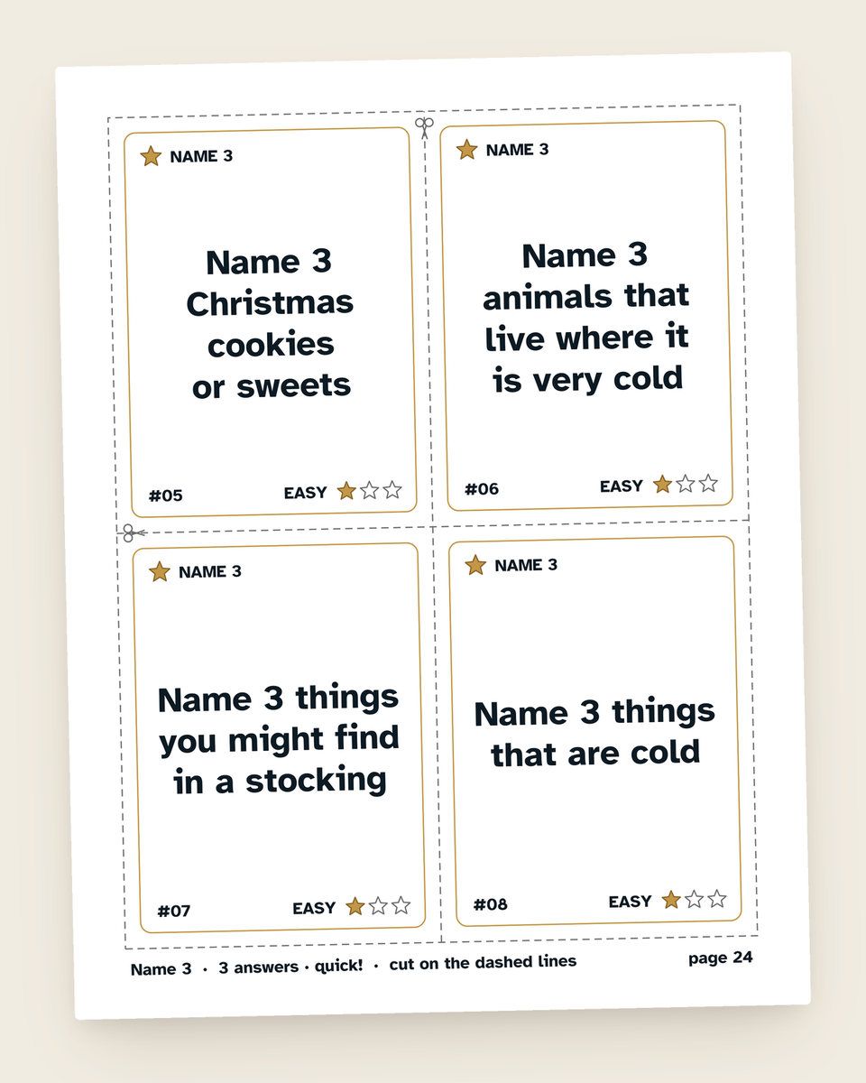 Christmas Games for Older Adults, Bundle of 4: another page from the printable