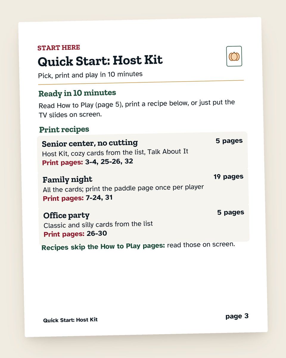 Thanksgiving Choose a Side: another page from the printable