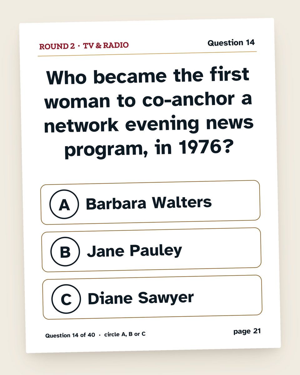 1976 Trivia: Turning 50: another page from the printable