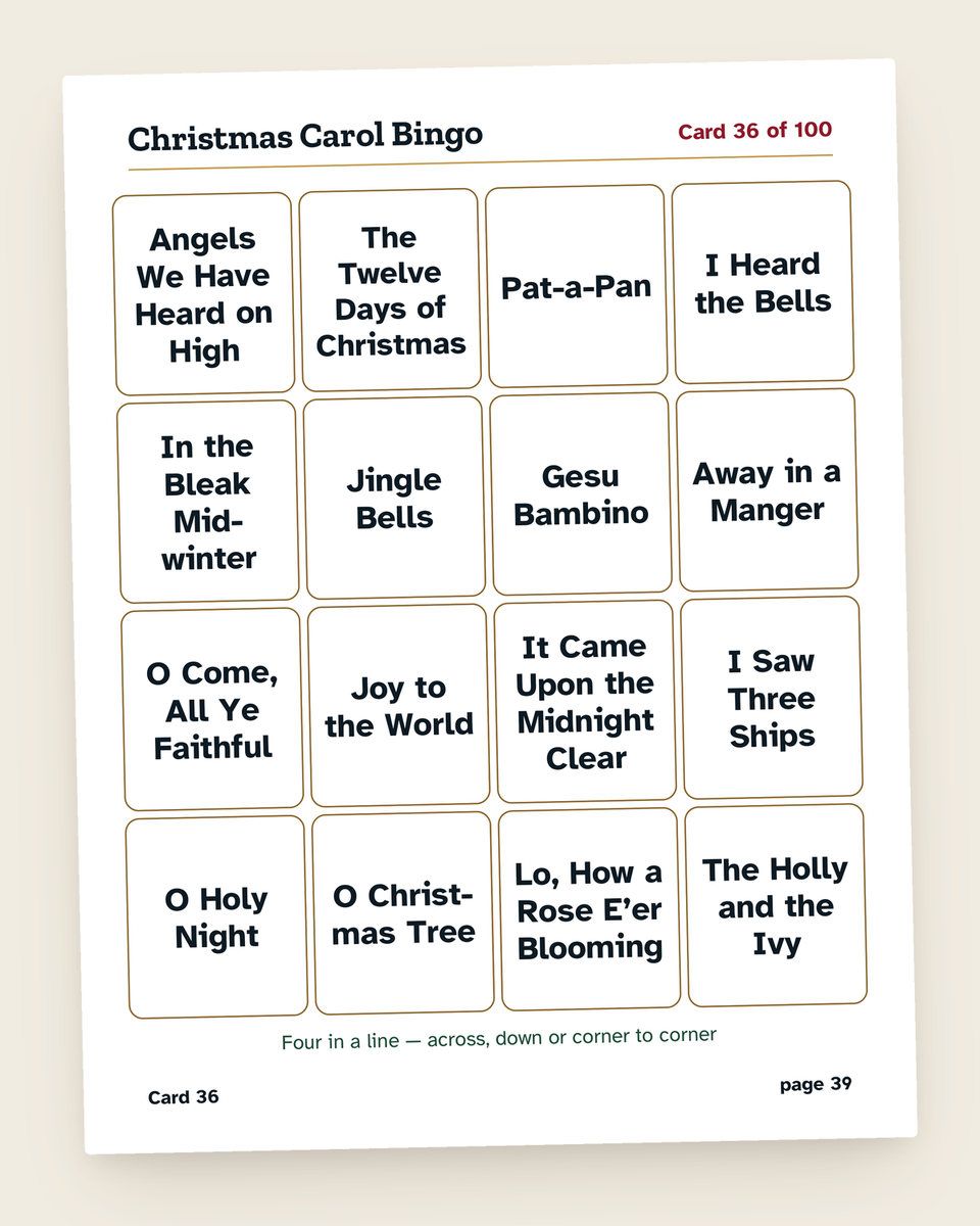 Music Bingo Bundle: another page from the printable
