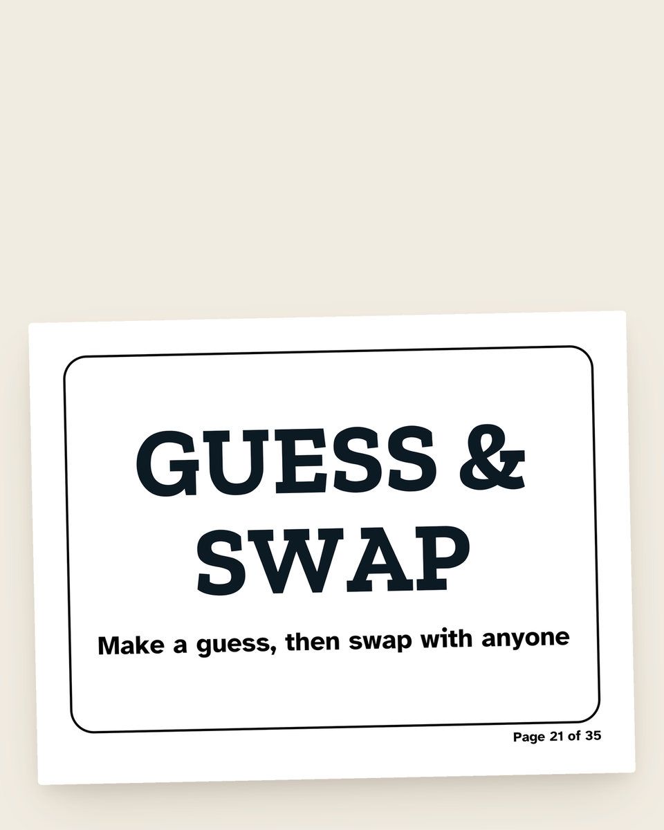 Gift Exchange Dice Game: another page from the printable