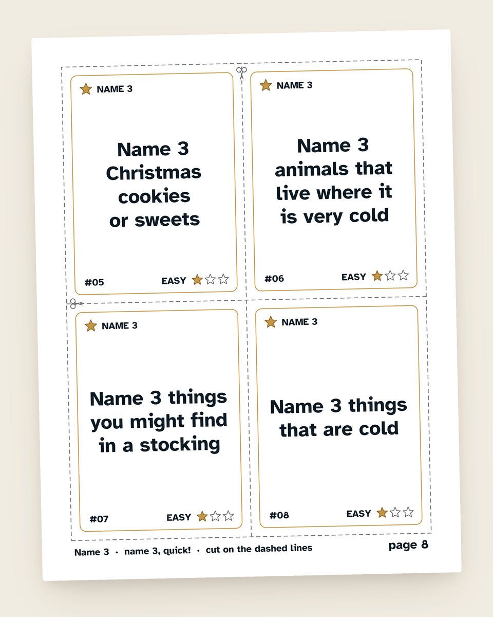 Christmas Games Bundle of 9: another page from the printable