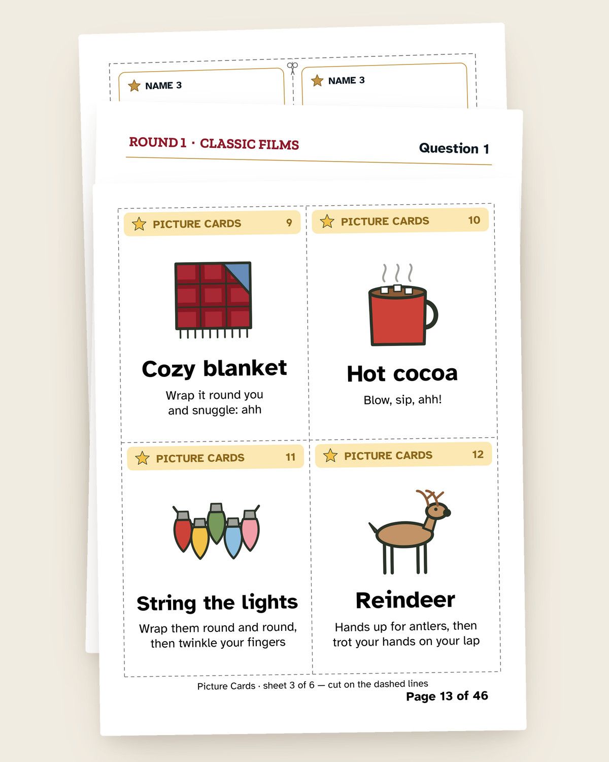Christmas Games Bundle of 9: a page from the printable