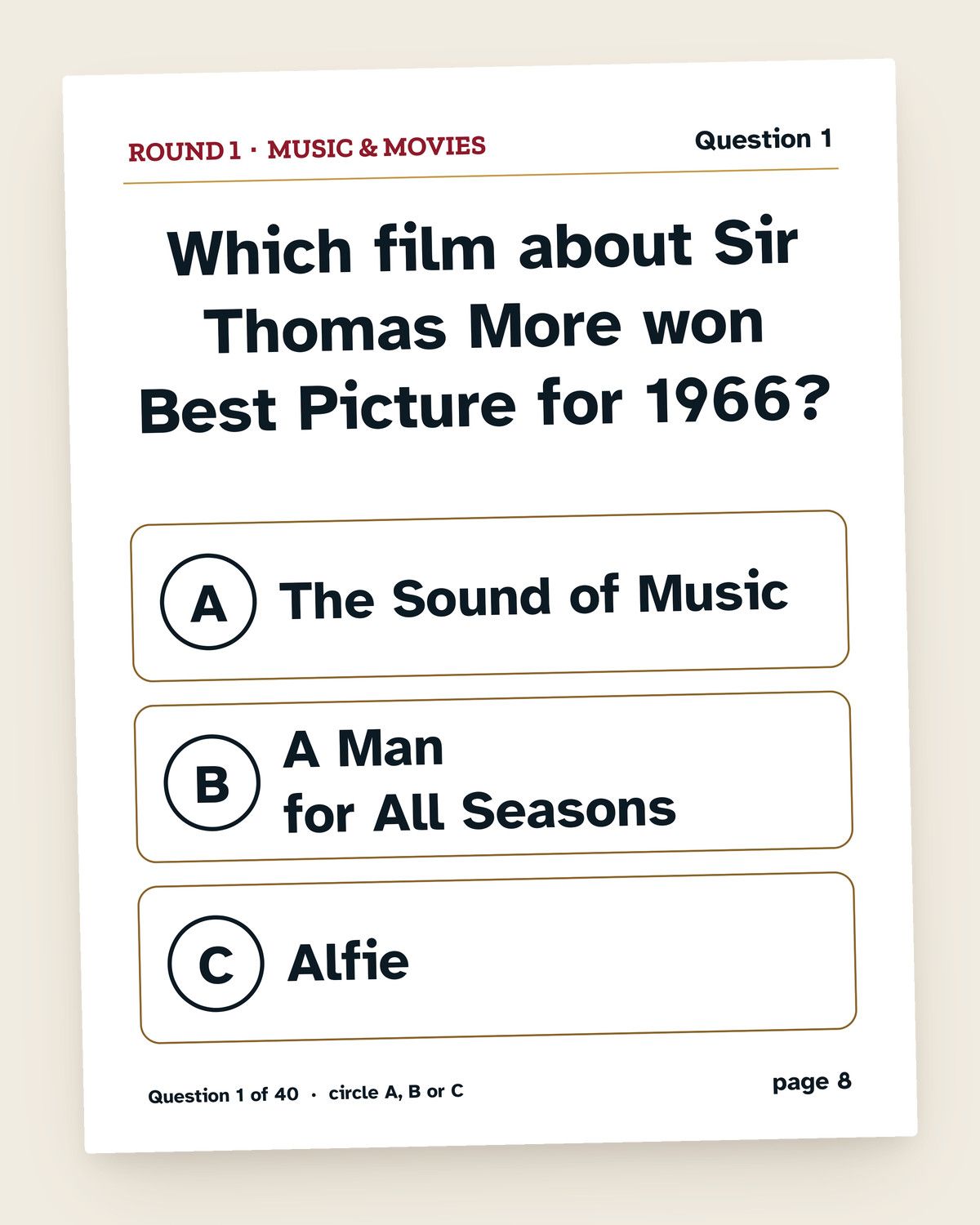 1966 Trivia: Turning 60: pages from the printable