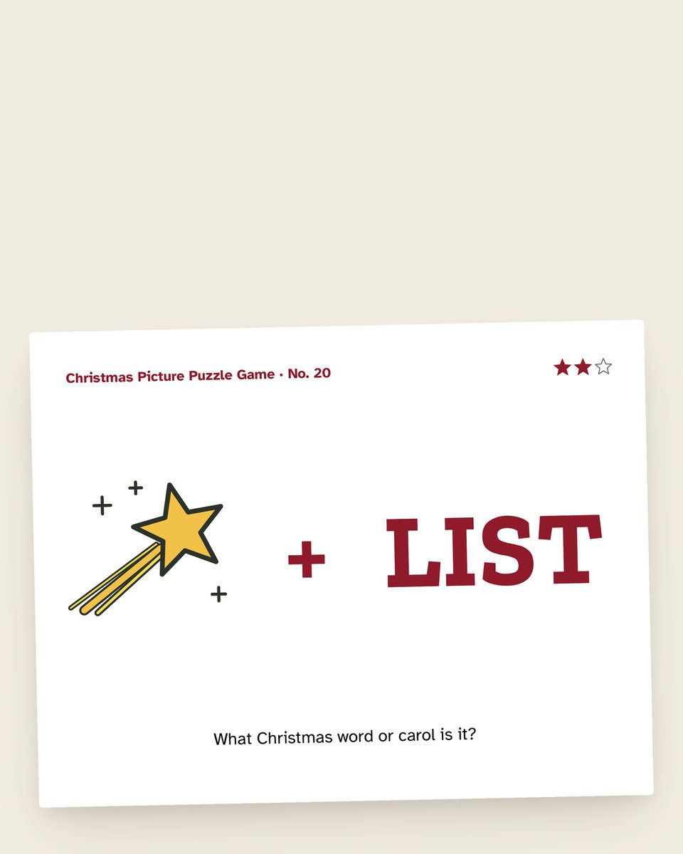 Christmas Picture Puzzles: another page from the printable