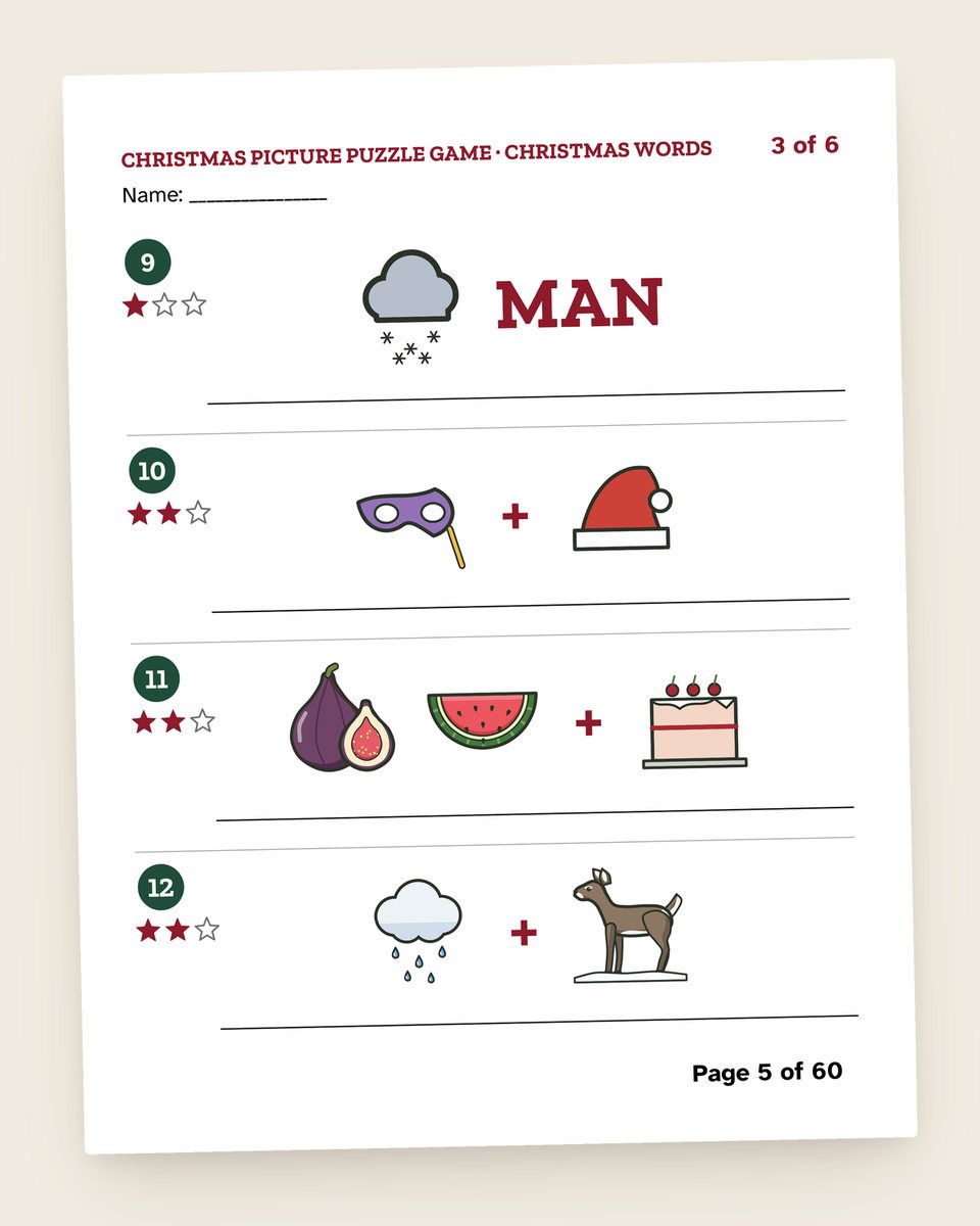 Office Christmas Party Games: another page from the printable