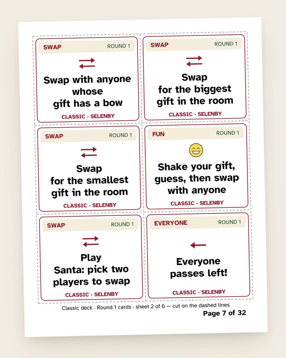 Office Christmas Party Games: another page from the printable