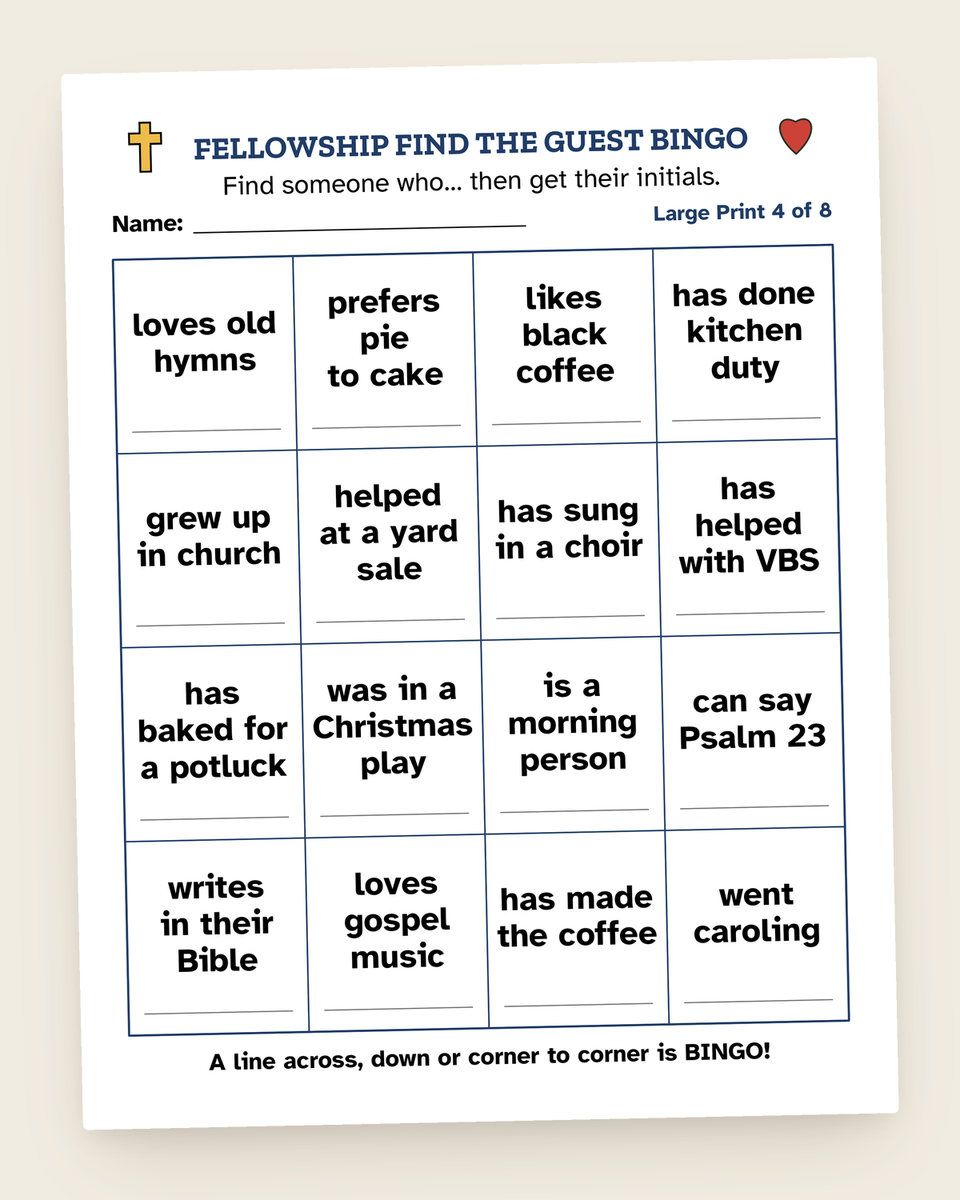 Women’s Ministry Games Bundle: another page from the printable