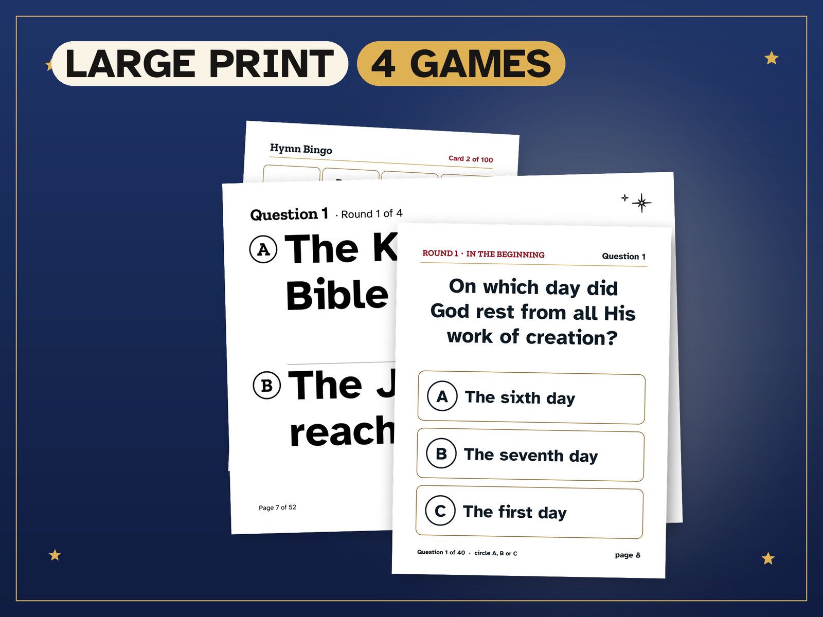 Women’s Ministry Games Bundle: a real page from the printable