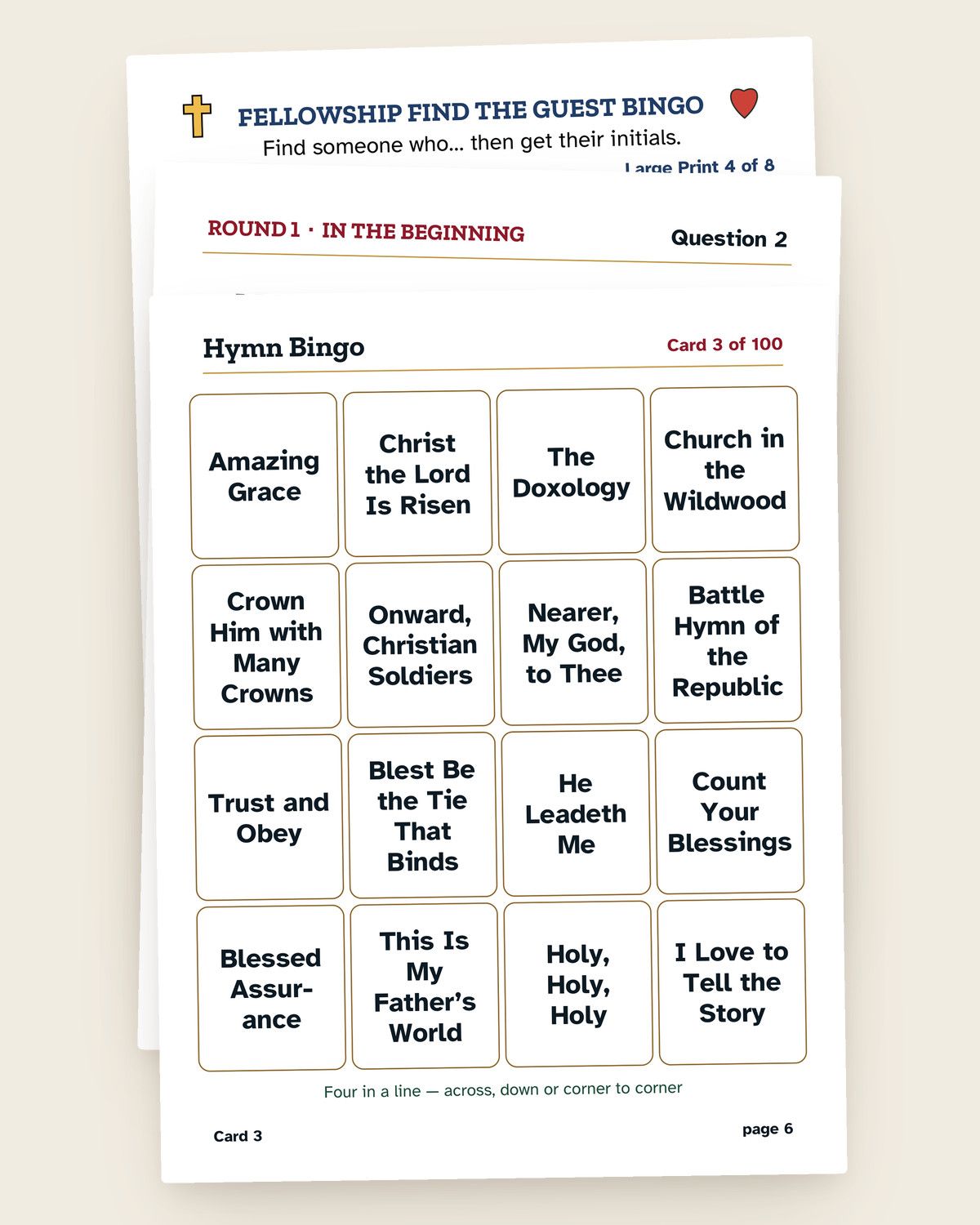 Women’s Ministry Games Bundle: pages from the printable