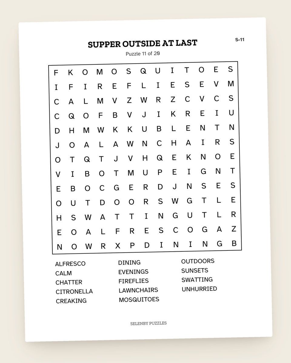 Spring Word Search: another page from the printable