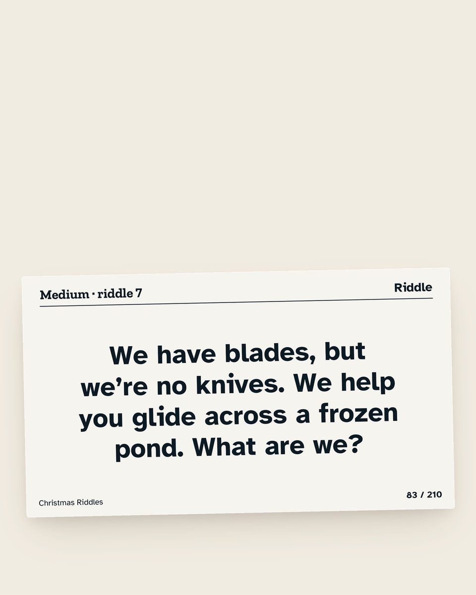 Christmas Riddles: another page from the printable