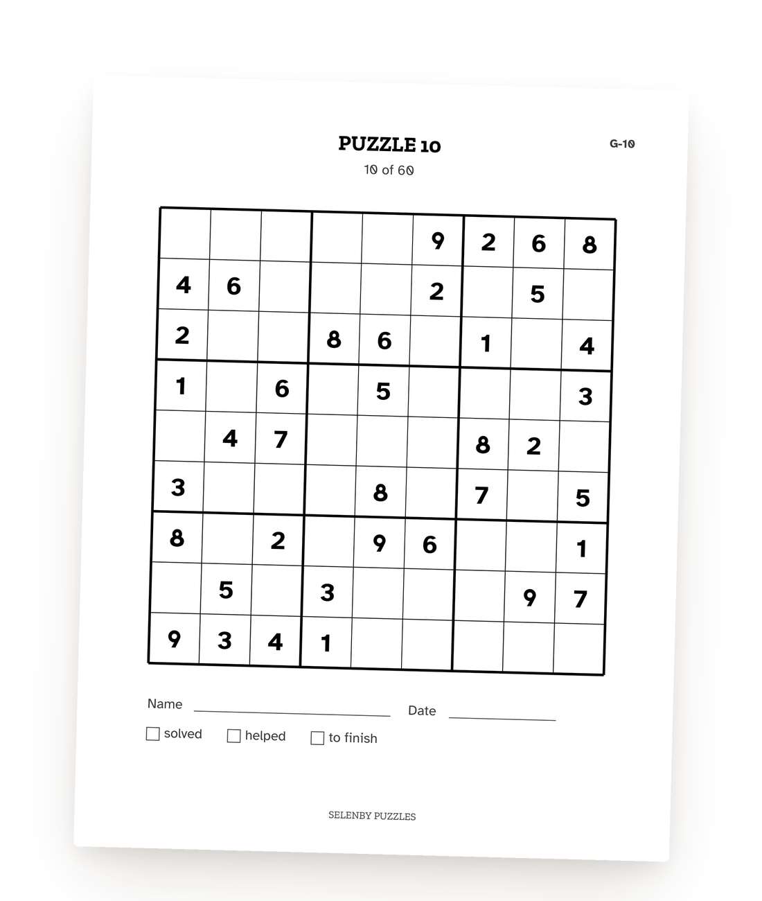 A page from one of our printable Activity time games